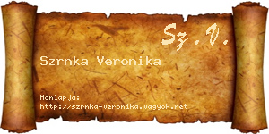 Szrnka Veronika névjegykártya